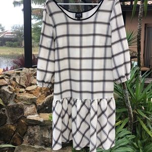 Size 10 eci New York drop waist plaid dress